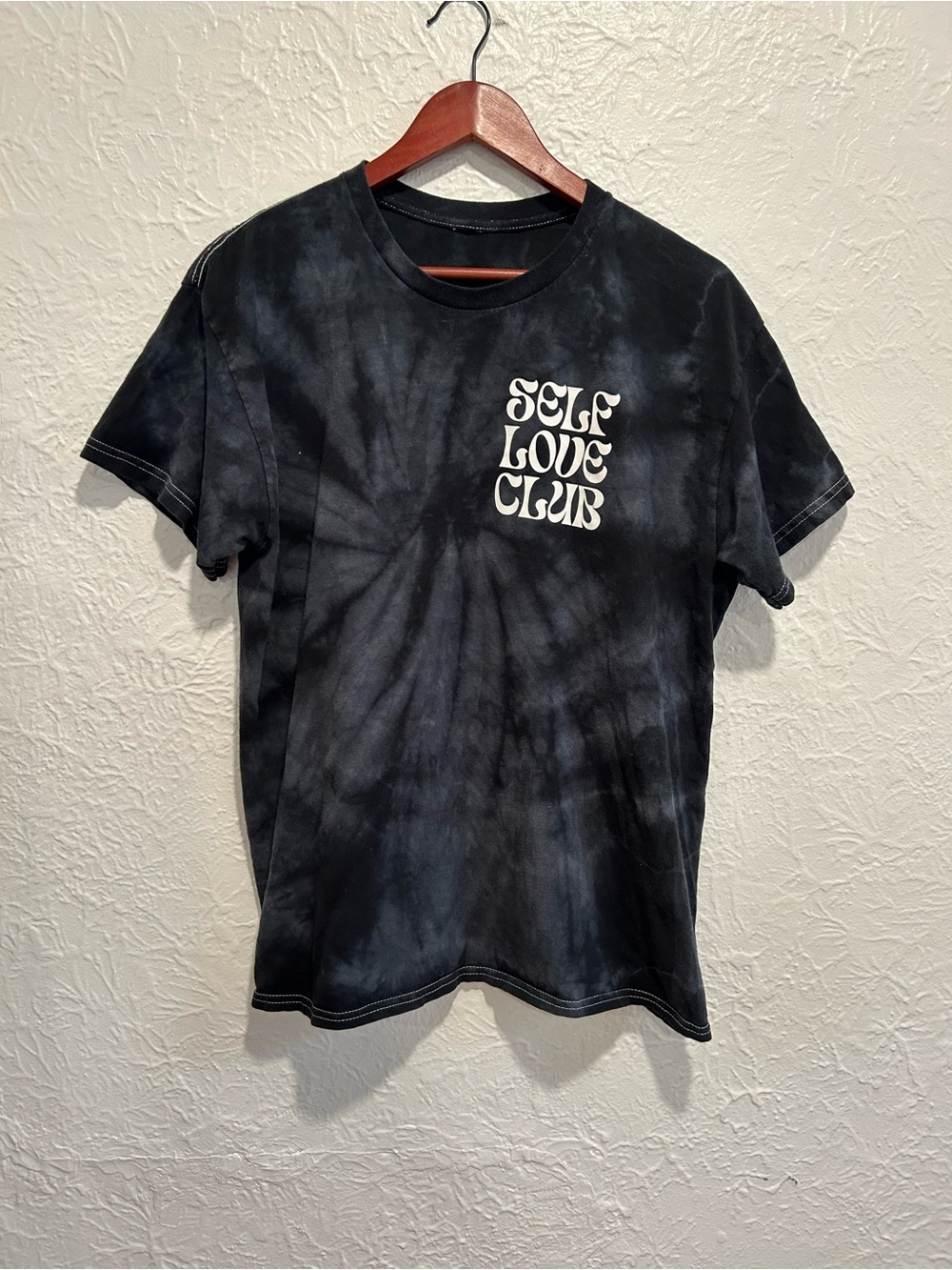 Self Love Club Black Tie-Dye Tee